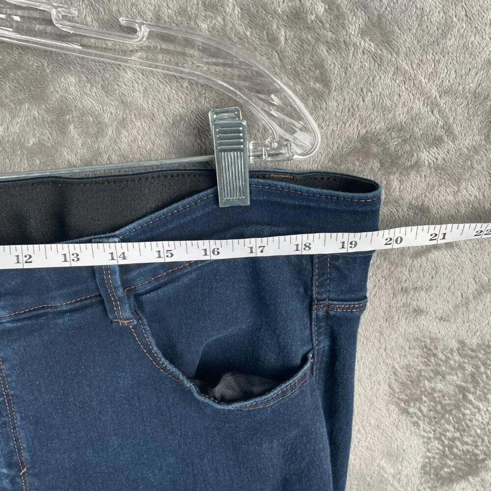 Curve Appeal Skinny Jeans Women’s 20W Dark Wash Mid Rise Stretch Minimal Clean - Picture 4 of 9